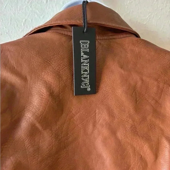 Womens Blank NYC Brown Faux Leather Jacket - Picture 4 of 6